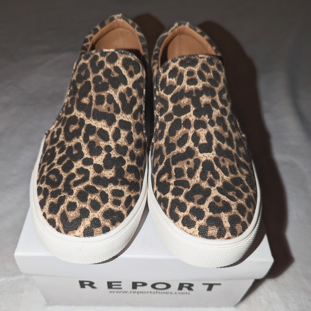 Leopard Report Sneakers ..new NEVER worn size 6